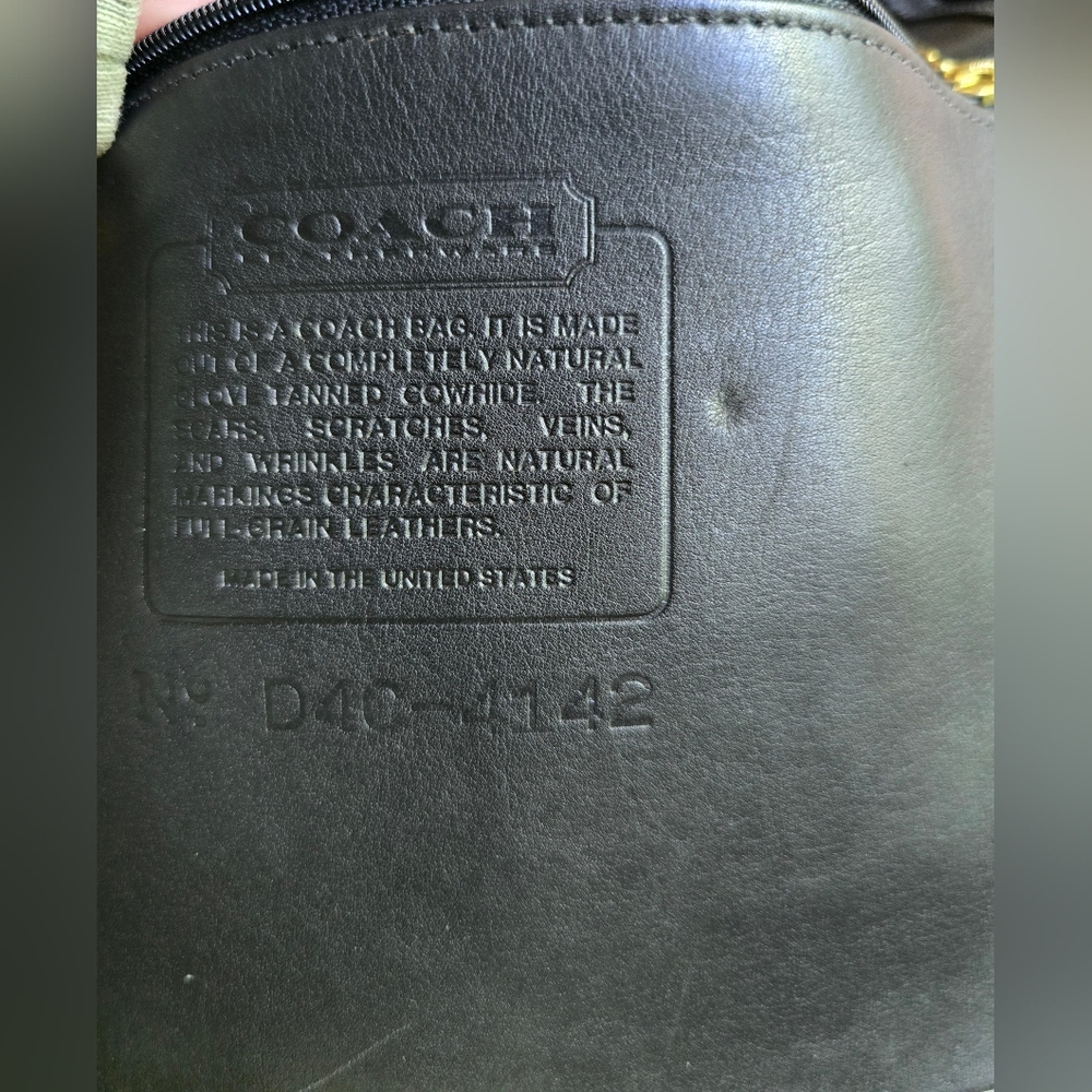 Vintage Coach Wooster Bag Black Leather 4142 - Picture 3 of 16